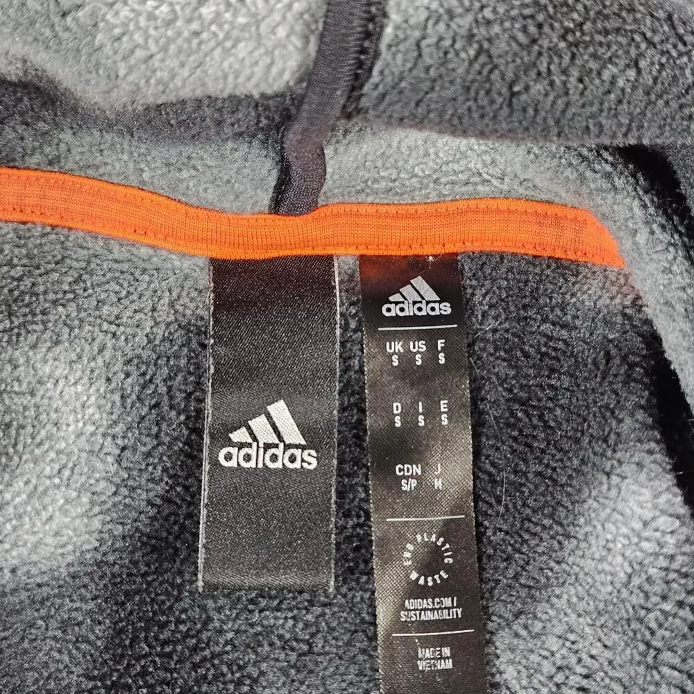 Adidas Hoodie Men's Small Gray Camo Fleece Pullover Activewear